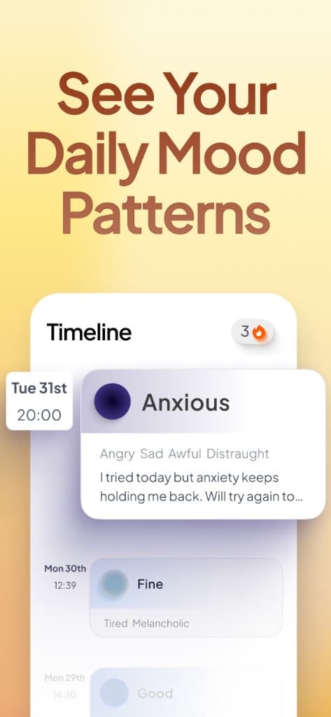 Andy timeline: see daily mood patterns on iPhone